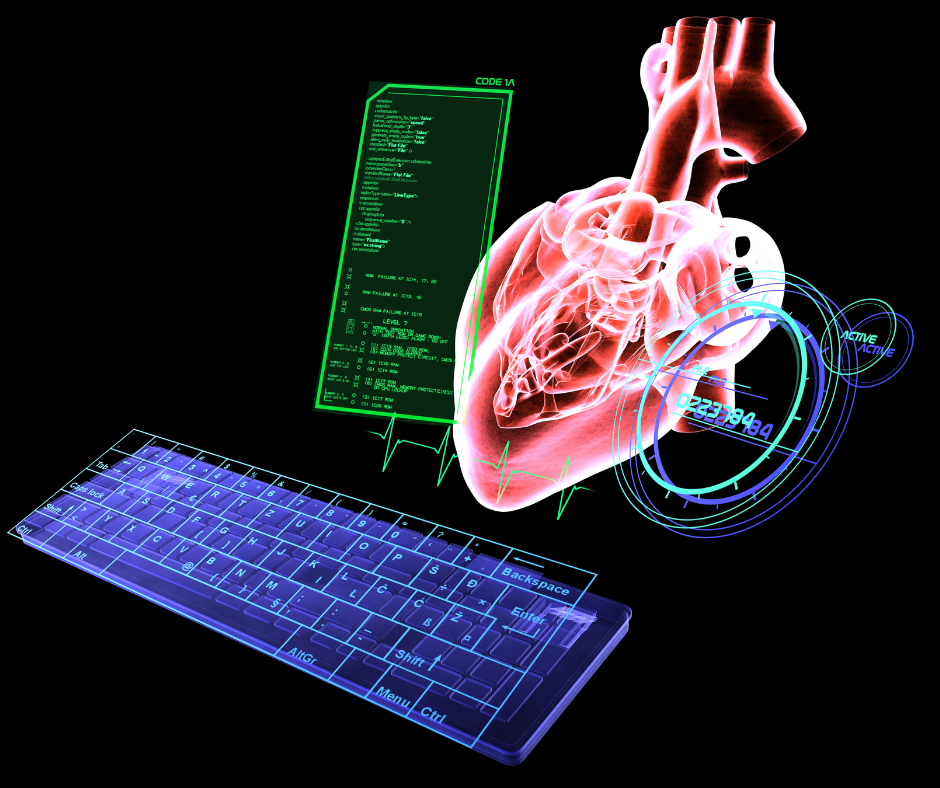 abstract graphic of an anatomic heart